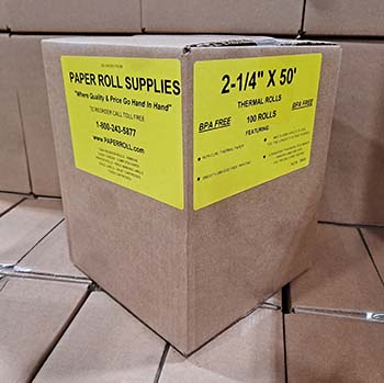 2 1/4" (58mm) x 50' - 100 Rolls - Thermal Paper Roll