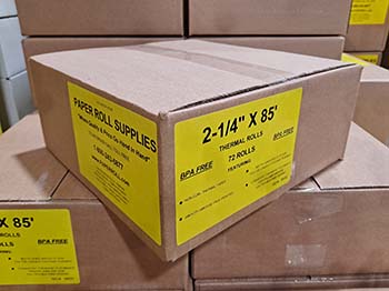 2 1/4" (58mm) x 85' - 72 Rolls - Thermal paper roll