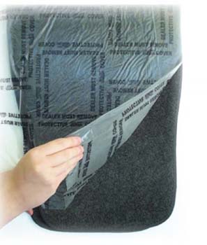 Full adhesive floor mats - clear