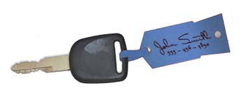 Self-locking key tags (form slkt)