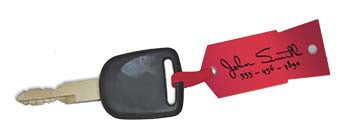 Self-locking key tags (form slkt)