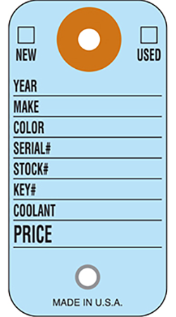 Color stripe key tags - form ct-5