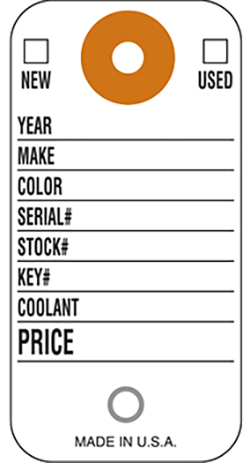 Color stripe key tags - form ct-5