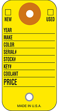 Color stripe key tags - form ct-5