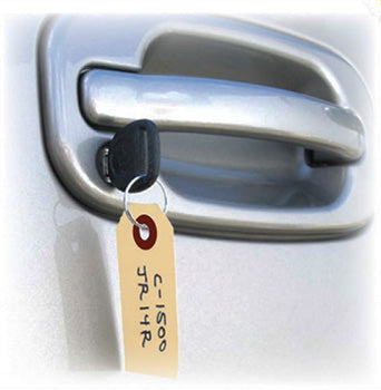 Manila key tags with 7/8" ring separate