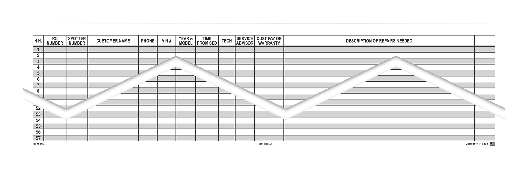 Route sheets (form rs-57)