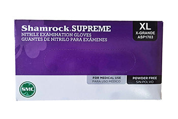 Powder & latex free blue nitrile x3 gloves