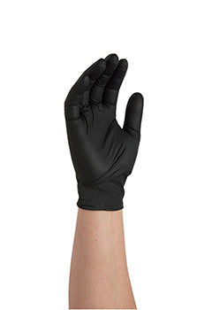 Powder & latex free premium black nitrile gloves