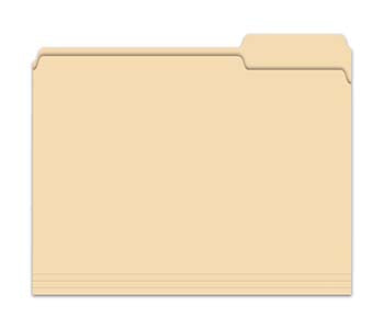 Filerite™ Brand - 3 Tab File Folders - Plain - Manilla