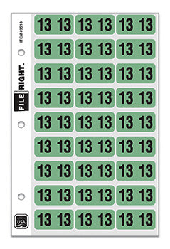 File Right™ Brand - 13 Year Labels