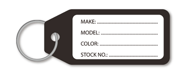 Economical plastic key tags