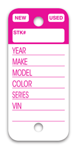 Top stripe key tags - form 255