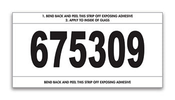 Stock number mini signs - imprinted