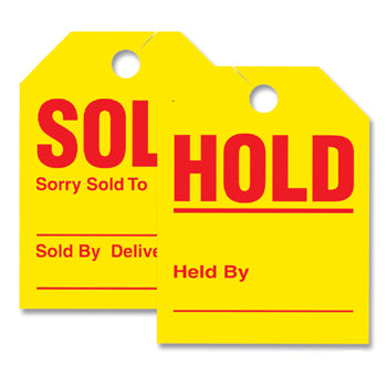 Sold / hold tags - mirror - form 280-sh