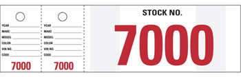 Vehicle stock number