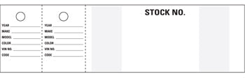 Vehicle stock number