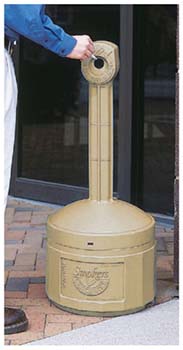 Smokers cease-fire cigarette butt receptacle