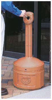 Smokers cease-fire cigarette butt receptacle