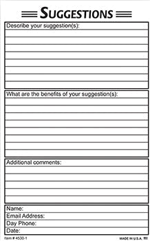 Suggestion card