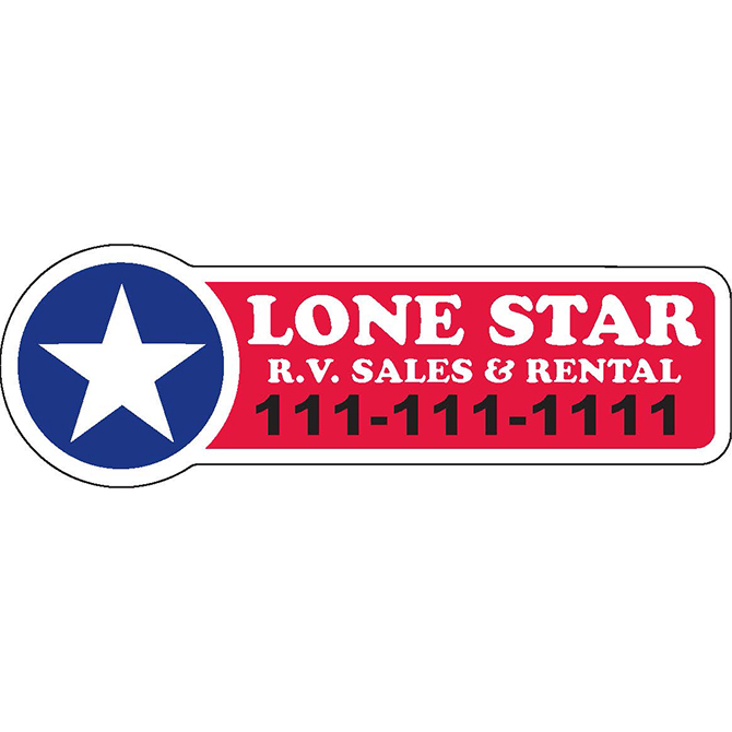 Domed auto decals - white