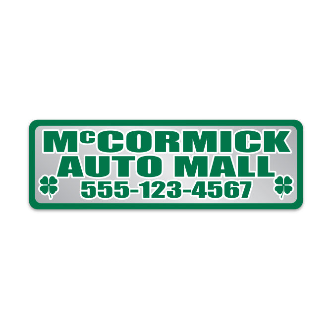 Domed auto decals - chrome