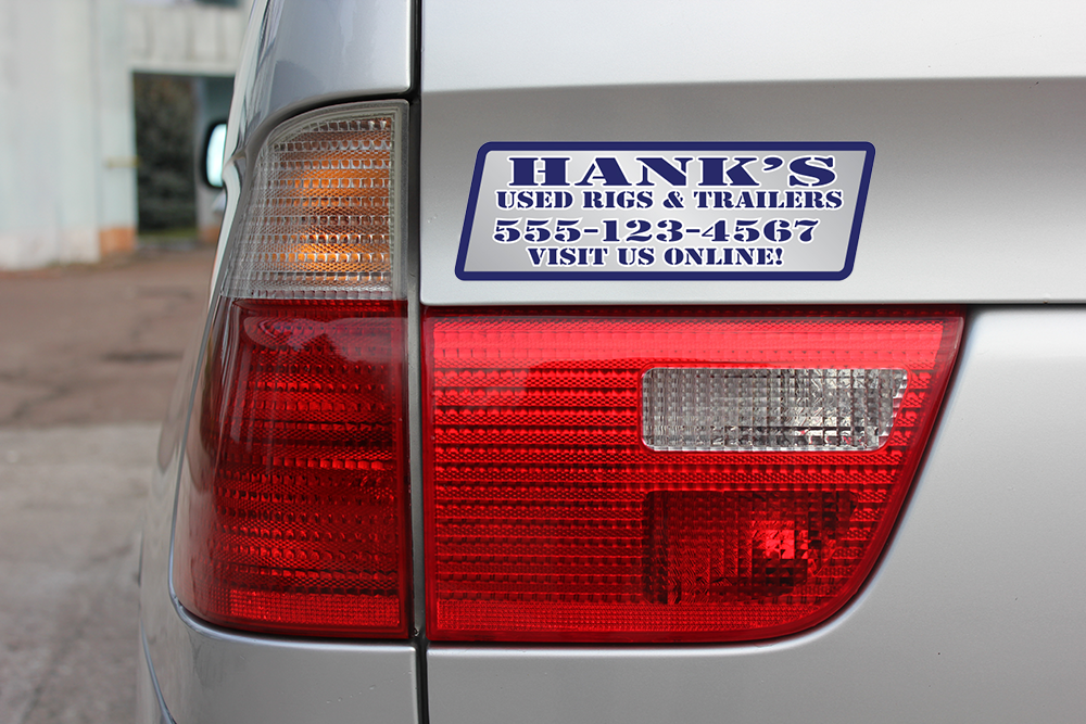 Domed auto decals - chrome