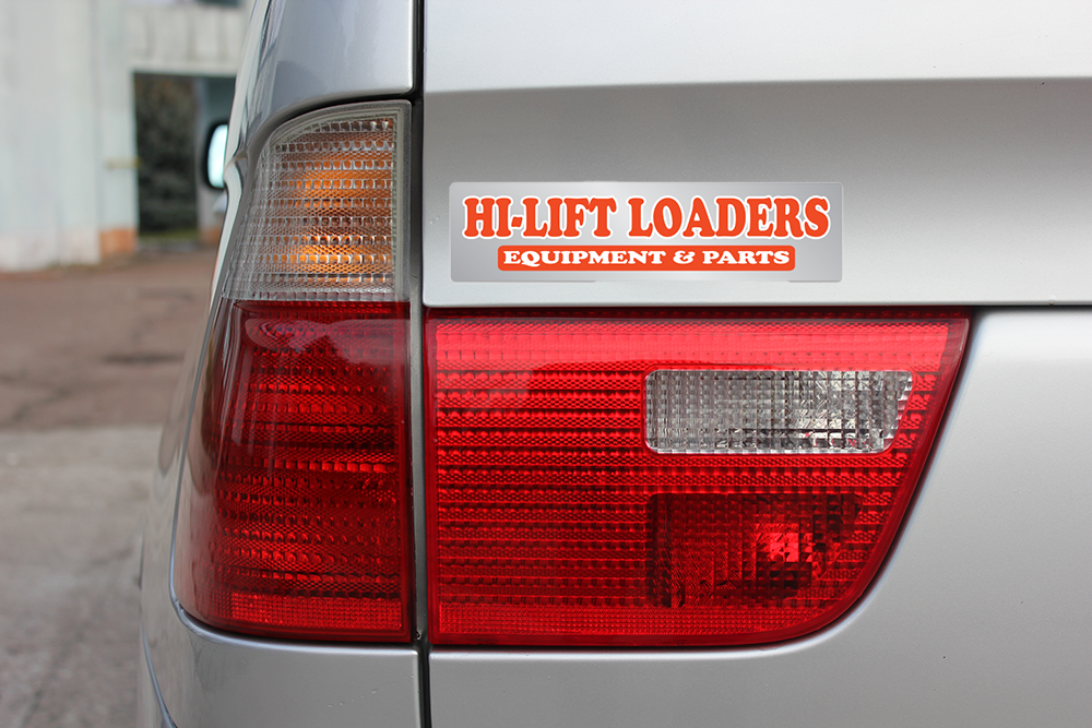 Domed auto decals - chrome