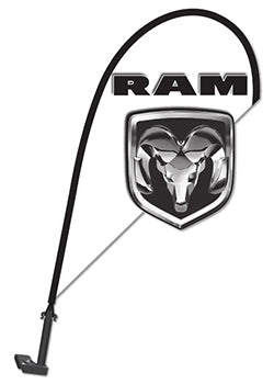 ViZi™ Brand - 3d clip-on paddle flag
