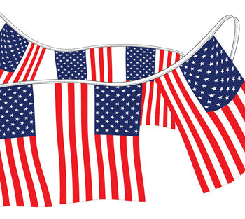 American flag pennants - supreme cloth