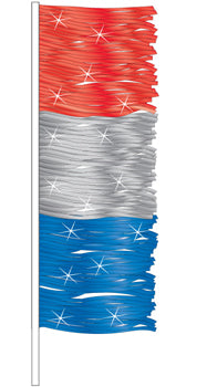 Metallic antenna flag