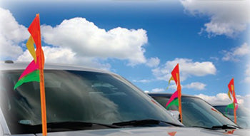Plasticloth antenna flag