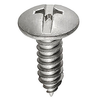 License plate plate screw - duo-drive truss head