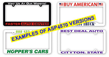 License plate frame style f