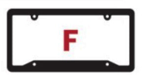 License plate frame style f