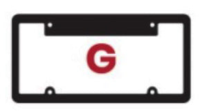 License plate frame style g