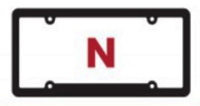 License plate frame style n