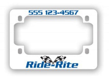Motorcycle license plate frame