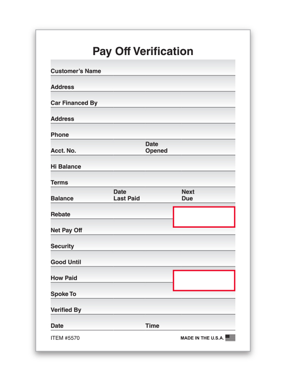 Truform brand™ - payoff verification