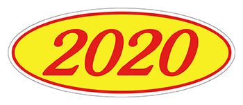 Oval year window stickers