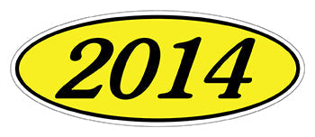 Oval year window stickers