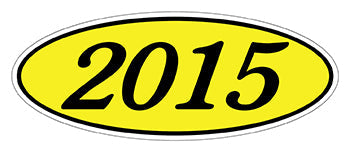 Oval year window stickers