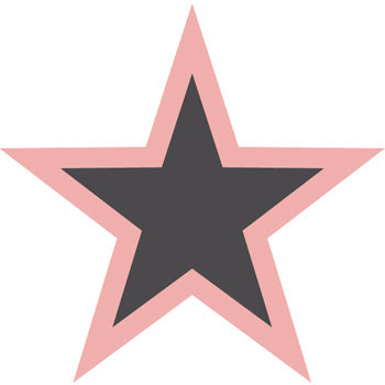 Window stickers - pink & black star