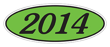 Oval year window stickers