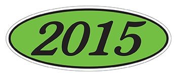 Oval year window stickers