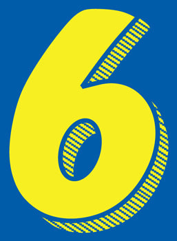 Number window sticker