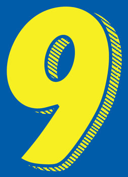 Number window sticker