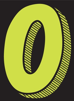 Number window sticker