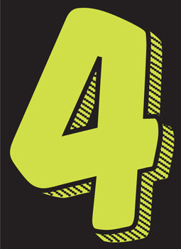 Number window sticker