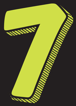 Number window sticker