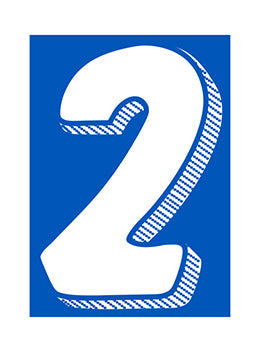 Number window sticker